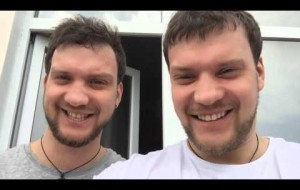 Russian twins using live face swap app